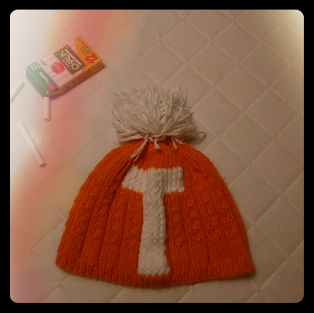 A Orange "T" Beanie